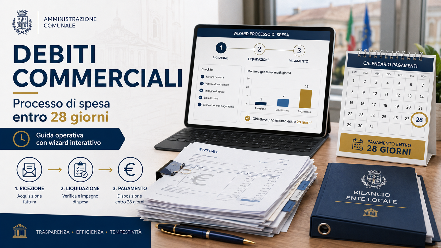 Processo di spesa dei debiti commerciali entro 28 giorni
